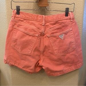Vintage GUESS Women Pink Barbie Core Jean Shorts Size 28